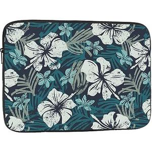 Laptophoes hibiscus bloemen patroon slanke laptop case cover duurzame aktetas schokbestendig beschermende notebook case 25 cm