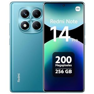 Xiaomi Redmi Note 14 Pro Smartphone, 8 GB + 256 GB, 16,9 cm (6,67 inch) ritm oogbescherming, vingerafdruk Unlock 50 miljoen pixels/Dual Standby/NFC, 45 W, bekabeld snel opladen, Ocean Blue