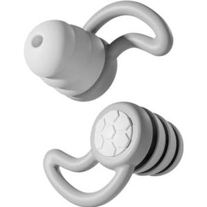 3-laags siliconen oordopjes herbruikbare ruisonderdrukking zachte oordopjes, slaap, zwemmen, werk oordopjes gehoorbescherming (10 paar grijs)