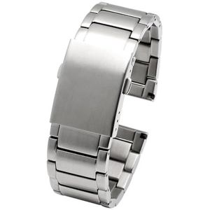 Roestvrij Stalen Armband Effen Metalen Band For Diesel DZ4316 DZ7395 DZ7305 Horlogeband 24mm 26mm 28mm 30mm Mannen Horloges Band (Color : A silver, Size : 26mm)