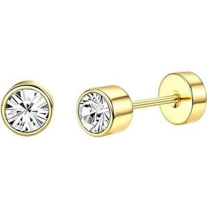 1-5 Paar Hypoallergeen Roestvrij Staal 18G Kleine Opaal CZ Flat Back Kraakbeen Stud Oorbellen Piercing Sieraden Set voor Mannen Vrouwen