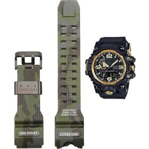 Camouflage Hars Band Geschikt Fit for Casio G-SHOCK GWG-1000 Mudmaster heren Vervanging Band Achteraf Horloge Accessoires (Color : GWG-Camo Green-B, Size : GWG1000)