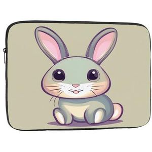 KadUe Laptop Case Leuke Kleine Bunny Laptop Sleeve Shockproof Beschermende Notebook Case Met Rits Aktetas Dragen