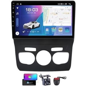 Voor Citroen C4 2 B7 2013-2016 Android 13 Carplay Autoradio 9 inch Scherm Radio Wireless Android Auto Bluetooth 5.0 Handsfree 4G WiFi FM/RDS/DAB+ Radio HiFi Achteruitkijkcamera(NF-5)