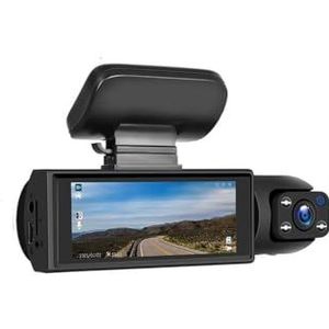 Dashcam Auto DVR Groothoek 2-record High-definition Nacht 1080P Rijrecorder Zuignap 2-lens Auto Voor- En Binnenvideo Autocamera(32G)