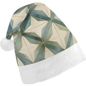 NQLYUT Kerstmuts voor Volwassenen Kerstman Hoed Pluche Xmas Hoeden Blauw En Goud Kerstman Hoeden voor Feestvakantie