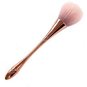 1Pc Rose Gold Nail Borstels Verwijderen Stof Poeder Borstel Cleaner Met Plastic Behandeld Nail Art Stofborstel Nail Poeder Blush Borstel Make-up Beauty Tool Accessoires