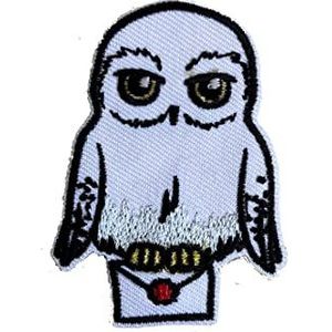 Mono-Quick Lapjes Appliqués - Harry Potter met Snow Owl Hedwig - overdrukplaatjes opzetstukken Applicaties opnaaien opstrijken Lap Patches, Maat: 4,4 x 6 cm
