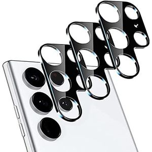 BZN for Samsung Galaxy S22 Ultra 5G 50 stks Geïntegreerde Achteruitrijcamera Lens Gehard Glas Film (Zwart)