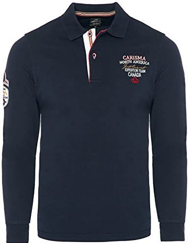 CARISMA Shirt  donkerblauw / kersrood / wit