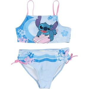 Disney Lilo & Stitch bikini voor meisjes, tweedelig zwempak blauw, blauw, 122-128