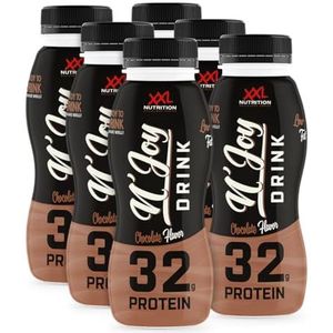 XXL Nutrition - N'Joy Protein Drink 6-Pack - Chocolade - Kant en Klare Eiwitshake, Proteïne Supplement - 80% Caseïne & 20% Whey