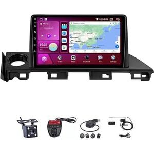 Android Double Din Car Stereo 9 Inch Touchscreen Autoradio Autotoebehoren Multimedia Stuurwielbediening met Navigatie Plug And Play Voor Mazda 6 Atenza 3 2016 2017 2018(M100S WIFI 1G+16G)