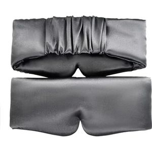 Zijden Satijnen Slaapmasker, Comfortabel Slaapmasker, Oogschaduwafdekking, om te ontspannen, vergroten, Oogklep voor Vrouwen en Mannen (Grijs, 4 stuks)