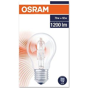 Osram Classic A Eco halogeenlamp peervorm 64547 A CLA 70W bijna 100W E27 230V warmwit dimbaar