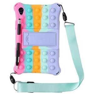 Tablet Kids Cover Case Geschikt for Lenovo Tab M8 3e 4e Gen TB-300FU M8 HD TB-8505F/X 8.0 inch Silicon Case(Color:Colorful Pink,Size:M8 TB-8705/8505)