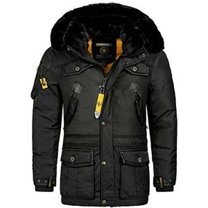 Geographical Norway Warme heren winter jas FVSB parka outdoor ACORE luxe SKI, zwart, 3XL
