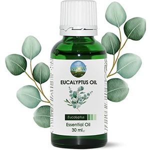 NPOW Eucalyptus etherische oliën - natuurlijke etherische oliën voor diffusers, aromatherapie diffuser olie, pure geurende eucalyptusolie voor inademen, ontspanning, massagetherapie 30 ml