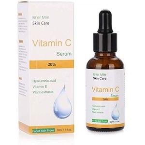 VC Essentiële olie Essentie Vitamine C Vloeibaar Serum, Hydraterende igkeitsspendende Anti-Aging Anti-Rimpel Whitening Gezichts Essentie voor Poriën Krimpende Hydraterende Reparatie Haut
