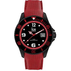 Ice-Watch - ICE steel Black red - Zwart herenhorloge met siliconen armband - 015782 (Maat L)