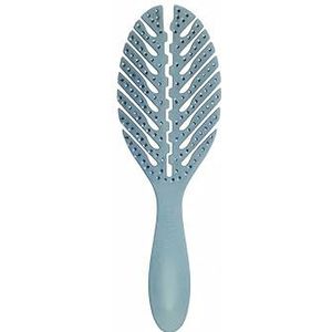 Natuurlijke ontklitter haarborstel voor nat en droog haar, alle haartypes, milieuvriendelijk en duurzaam, gemaakt van 100% gerecycled tarwestro (blauw)