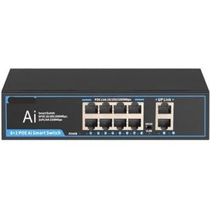 SAEVVCJWW Gigabit Poe Switch 1000Mbps Ethernet Switch Snelle en intelligente Plug and Play 5 8 6 10-Port Switch (Kleur: 08G20GB)