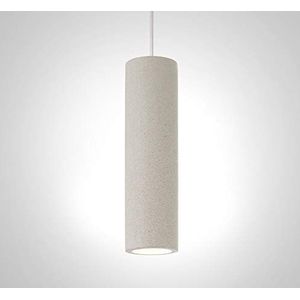 Paco Home -pendellamp, GU10, lamp voor woonkamer eetkamer keuken, in hoogte verstelbaar, Kleur: Beton Zandsteen Wit, Gloeilamp: Zonder bollen