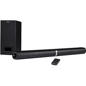 MEDION LIFE P61220 Sound Bar, 2.1 Bluetooth, NFC, 2 x 30 Watt, 60 Watt subwoofer, AUX, Optische ingang, Zwart, MD 44202