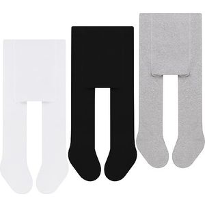 L&K-II 2766 Set van 3 babymaillots voor baby's, meisjes en jongens, gebreide panty, meerkleurig, 2760E-3-serie, 86-92