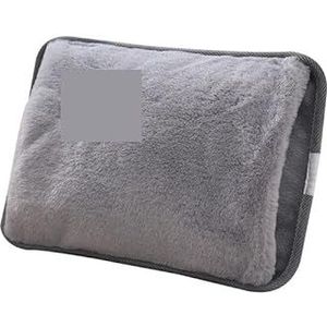 DieffematicRSD Warmwaterkruik Oplaadbare Warmwaterzak Elektrische USB Warmte Waterzak voor Thuis Slaapkamer Slaapzaal Buiten (Color : Gray)
