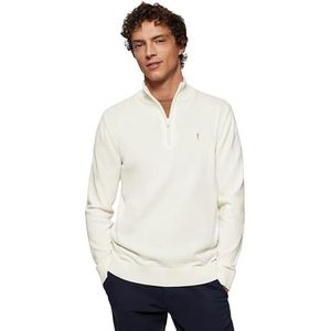 Polo Club Gebreide Trui in Gemêleerd met Staande Kraag Heren -100% Katoen - Rits - Pullover Zipper