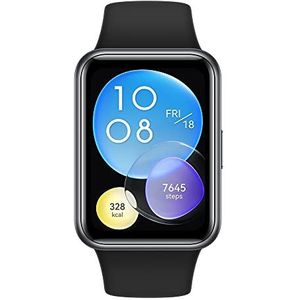 HUAWEI Watch FIT 2 Smartwatch, 1,74'' HUAWEI FullView-display, Bluetooth-oproepen, gezondheidsbeheer, lange batterijduur, geanimeerde snelle trainingen, SpO2-detectie, 30 maanden garantie, zwart