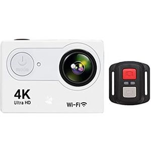Actiecamera Ultra HD onderwatercamera, H9R 4K WiFi-afstandsbediening Sportvideo-opname Camcorder DVR DV Waterproof Pro Mini-helm Camera-accessoireset(White)