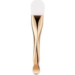 2 ST Dubbele Hoofd Siliconen Masker Borstel DIY Modder Schraper Breng Schoonheid Gereedschap (Champagnegold)