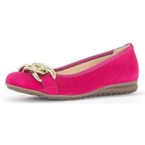 Gabor Klassieke ballerina's voor dames, platte schoenen, gemiddelde extra breedte (G), Roze 21, 39 EU