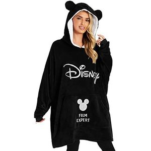 Disney Vrouwen Hoodies, Grote Deken Hoodie, Minnie en Mickey Geschenken (Zwart)
