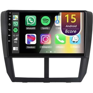 Android Radio voor Subaru Forester 2008-2012, 9 inch Touchscreen Autoradio met Wireless CarPlay Android Auto Bluetooth WIFI(8Core(8+256GB))