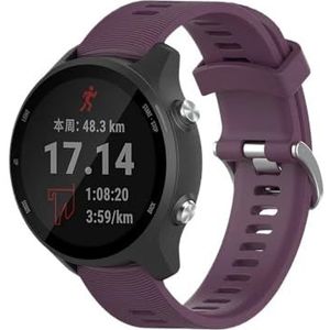 Sportband geschikt for Forerunner 245M/645/Vivoactive 3/Venu/Venu SQ Armband geschikt for Garmin 245 Band Officiële knop Siliconen horlogeband (Color : PURPLE, Size : Garmin Forerunner158)