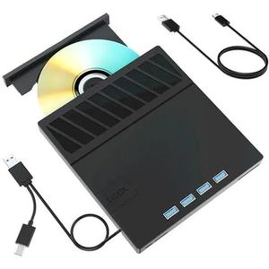 Externe Blu-ray-drive, draagbare USB 3.0 Blu-ray dvd/cd-brander, 3D optische compatibel met Windows MacOS