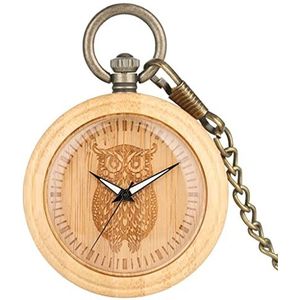 Zakhorloge - quartz zakhorloge open gezicht hanger zakklok bronzen armband vintage horloge (kleur: A, maat: één maat)
