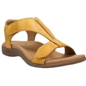 Immemorialm Sandalen voor dames, zomerschoenen, ademende damesschoenen, instappers, platte platformsandalen, platte loafers, hemelsblauw, 40 EU