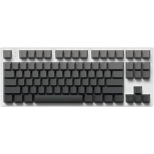 QPSJXN TKL Mechanisch toetsenbord 87 Hot Swap RGB Backlight Wired Toetsenbord PBT-toetsenbordcaps, compatibel met pc-tablet en desktop (W-Ink Shadow Side)