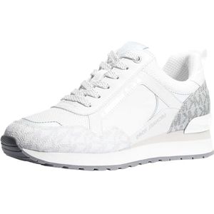 Michael Kors Dames Wilma Trainer Sneaker, Optic Wit/Zilver, 7.5 UK