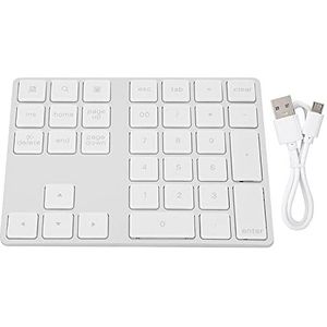 Lazmin 34 Toetsen Draadloze Mini Numpad, Ultradunne Bluetooth Oplaadbare Numeriek Toetsenbord Kleine Toetsenbord voor Mac OS iOS, Android