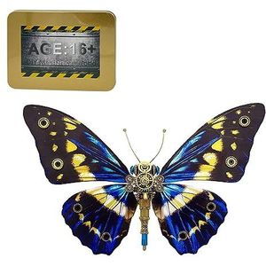 JoyMate Butterfly 3D Metalen Puzzel voor Volwassenen, Steampunk Mental Puzzel Modelbouw Kits, DIY Mechanische Insect Puzzel Handwerk Creatieve Geschenken, 150 delen