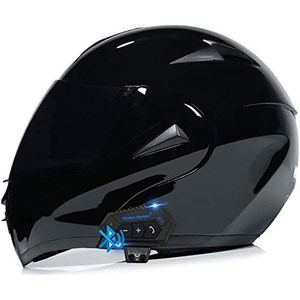 Bluetooth Motorcycle Modulaire Full Face Flip up Dual Visor Helm Motorhelmen met Bluetooth Headset ECE Goedgekeurde Helm A,S