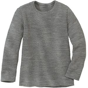 Disana WABENSTRICK trui, lichte trui voor lente en zomer, 100% biologische merinowol GOTS, IVN Best | kleine kinderen, uniseks, Made in Germany, grijs, 86-92