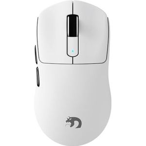MAMBASNAKE M3 39g SUPERLIGHT Mouse, PixArt PAW3395PRO Gaming Sensor, BT/2.4G Wireless/Wired Gaming Mouse, 6 Adjustable DPI up to 40000, 200 Hrs Battery, Office Mice for Win11/Xbox/PS/Mac (White)