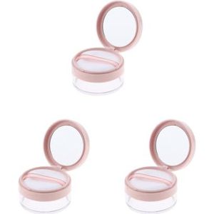 3 Set Lege Losse Poeder Case Blush Opslag Container Talkpoeder Jar 20g Roze