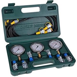 35ED Hydraulische Tester 250/400/600bar Hydraulische Druk Test Kit Hydraulische Meter Kit for Graafmachine Bouwmachines voor professionals en doe-het-zelvers